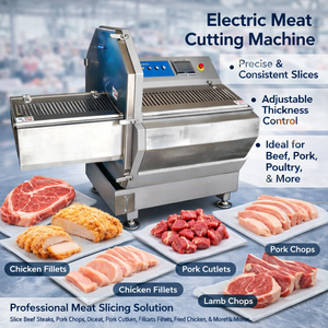 Nouvelle machine à couper la viande en cubes, robuste, pour viande congelée, certifiée CE, automatique, avec épaisseur réglable - Product Image 1