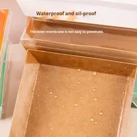 Boîte d'emballage carrée pour sandwich Sushi Snacks Food Snowy Mochi Puff Meat Floss Dip Sauce Baking Matte Lamination Mailing
