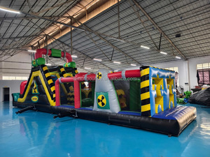 Parcours d'obstacles gonflable à thème toxique de qualité commerciale en PVC robuste pour enfants et adultes, idéal pour la <span class=keywords><strong>location</strong></span> de fêtes et les événements de team building - Product Image 5