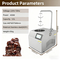 Machine facile fonctionnante de distributeur de chocolat chaud de robinet de cascade de machine de gâchage du chocolat 1KWChocolate