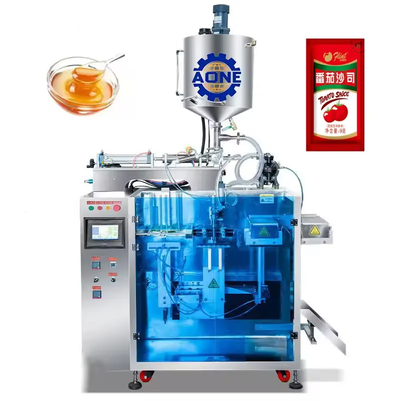 Low Price Custom Automatic Small Pouch Bag Oil Water Liquid Honey Paste Vertical Packing Machine
