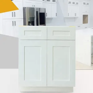 Pronto per l'assemblaggio armadio da cucina dal design moderno shaker bianco