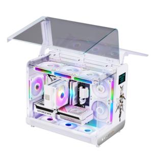 ZeroMaster nouveau boîtier d'<span class=keywords><strong>ordinateur</strong></span> de jeu ATX Mid Tower boîtier PC blanc avec serveurs en verre trempé et armoire de châssis de tours - Product Image 2