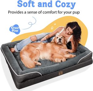 Modernes Orthopädisches Großes Hundebett Abnehmbarer Bezug Wasserdichter Samt Rutschfester Boden Orthopädischer Schaumstoff Schlafkomfort Sofabett - Product Image 1