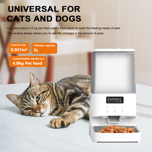 Distributeur automatique de nourriture pour animaux de compagnie CITICITY Tuya pour chiens et chats, 5L, en acier, avec contrôle à distance via application mobile Wifi et puce électronique - Product Image 3