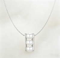 Fabricant de bijoux sur mesure QX Chine, élégant collier pendentif pour femmes, chaînes en argent sterling 925, bijoux en perles d'eau douce