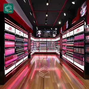 Shop Design Furniture Cosmetic Display Shelves Perfume Kiosk Display Wig Display Shelves Beauty Hair Store