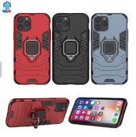 Coque en silicone avec anneau support antichoc, étui d'armure de téléphone portable, pour iPhone 11pro, prix d'usine