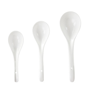<span class=keywords><strong>Cuillère</strong></span> <span class=keywords><strong>à</strong></span> soupe/thé <span class=keywords><strong>en</strong></span> céramique/<span class=keywords><strong>porcelaine</strong></span> blanche de style chinois, 3 tailles (<span class=keywords><strong>petite</strong></span>, grande), avec crochet - Product Image 1