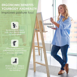 Tapis de cuisine anti-fatigue en PVC pour la maison, doux, rembourré, antidérapant, imperméable, lavable, avec fonction antidérapante - Product Image 6