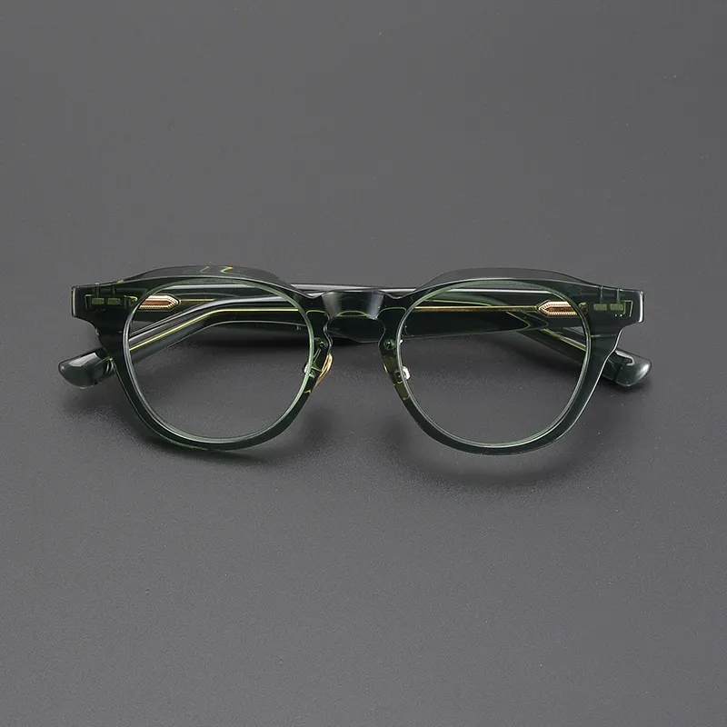 Nouveau cadre en verre d'acétate fait à la main de haute qualité lunettes vintage faites à la main en gros avec cadre en verre d'acétate