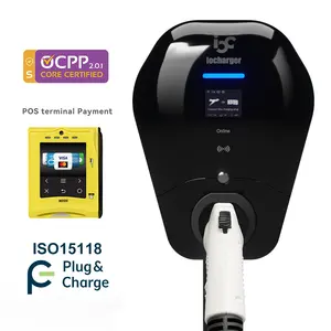 OCPP 2.0.1 ISO15118 prise et charge équilibrage de charge dynamique chargeur ac moderne type1 ev station de charge de voiture électrique