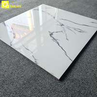 Carrelage en porcelaine travertin blanc Carrara de luxe pour salle de bain