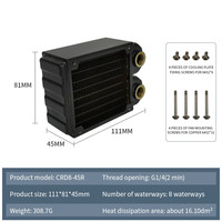 Ventilateur de refroidissement par eau Socooler CRD8-45R haute performance à 8 voies, faible bruit, avec dissipateur thermique en cuivre et roulement à billes pour boîtiers d'ordinateur