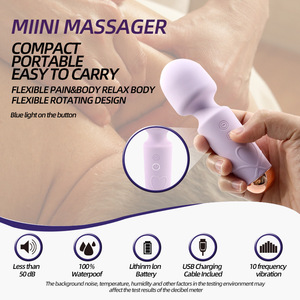 Mini <b>Vibrator</b> Lucky <b>Wand</b> Silicone USB Rechargeable Low Noise Adult Toy For Women - Product Image 4