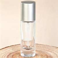 Flacon de parfum vaporisateur en verre transparent portable cylindrique de 10 ml, 15 ml, 20 ml, vide, personnalisable