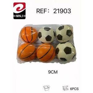 Set di giocattoli da spiaggia con palline in spugna MNJ da 9 cm, 6 pezzi - Product Image 1