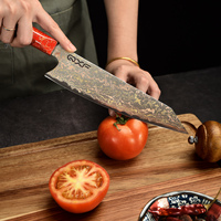 New Lacouer Art 8 pouces Chef couteau 33 couches cuivre damas Vg10 acier Kiritsuke couteau