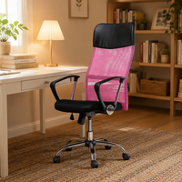 Chaise de bureau ergonomique à dossier haut en maille, base métallique, pivotante et réglable, pour le bureau à domicile – Vente en gros
