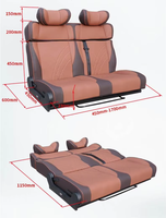 Siège-lit en cuir AutoLiuma 4 places pour camping-car, banquette pour camping-car, caravane, motorhome, conversion de camping-car, siège de remplacement modifié