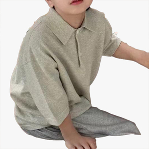 Vêtements pour enfants, haut pour garçons, polo, nouvelle collection été, t-shirt à manches courtes pour enfants, t-shirt à col pour enfants de taille moyenne et grande - Product Image 3