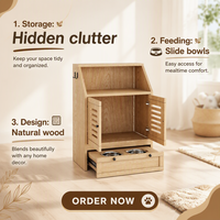 Armoire de rangement multifonctionnelle pour animaux de compagnie, vente en gros d'usine, organisateur d'accessoires pour chiens et chats, jouets, nourriture