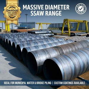 Tubería de Acero Soldada en Espiral SSAW Negra sin Recubrimiento de 36 Pulgadas, Sierra de Soldadura de Alta Resistencia para Cimentaciones y Pilotes de Construcción - Product Image 2