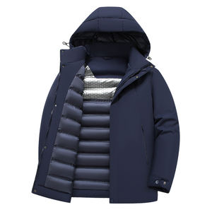 Veste d'hiver décontractée pour homme, imperméable, à capuche, coupe-vent, respirante et résistante à la pluie/à la poussière, longue, pour une protection contre le vent - Product Image 4