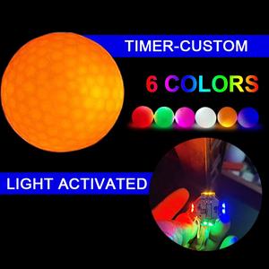 रात चमक कस्टम लोगो लगातार प्रकाश मारा के बाद लंबे समय तक चलने उज्ज्वल एलईडी गोल्फ गेंदों - Product Image 2