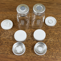 Flacon rond en verre borosilicate neutre stérile ISO8362-1 24x45mm RTU-10R de 10 ml pour perfusion, avec bouchon en liège et impression sérigraphique par injection