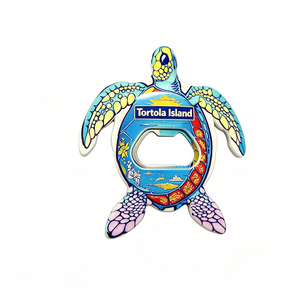 Aimant de réfrigérateur personnalisé imprimé sur mesure, souvenir touristique de l'île de Tortola (Mauritius), Saint Thomas, Santorini, Palau, Saipan - Product Image 3