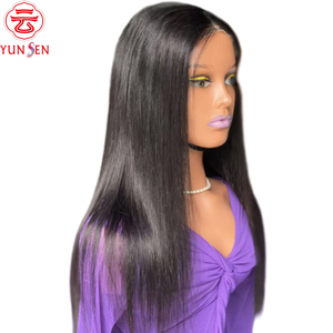 Perruque sans colle 5x5 en cheveux humains vierges à 100 %, nœuds blanchis, densité 180 pour femmes - Product Image 5