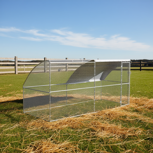 Gabbia per Polli 157,48 X 78,74 X 78,74 Pollici in Metallo Argento ad Alta Rigidità per la Cura degli Animali - Product Image 2