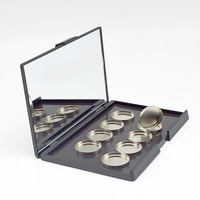 Palette d'ombres à paupières cosmétiques haut de gamme, emballage en plastique ABS à fermeture magnétique, impression sérigraphique, boîtes vides en vrac, personnalisables