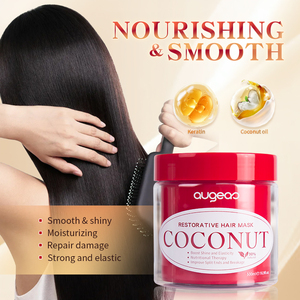 Los mejores tratamientos hidratantes para el cuidado del cabello, <span class=keywords><strong>Mascarilla</strong></span> Reparadora de colágeno de queratina orgánica Natural, colágeno de coco - Product Image 3