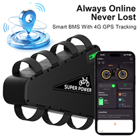 Batterie de vélo électrique 48V 30Ah triangulaire pour tube diagonal, cellule avec BMS 50A, sortie GPS XT60, chargeur 4A, port USB, affichage, stock entrepôt UE, livraison rapide