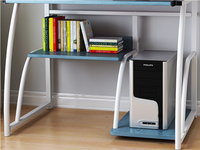 Bureau d'ordinateur extensible AILICHEN avec combinaison bureau et étagère, design pratique et gain de place