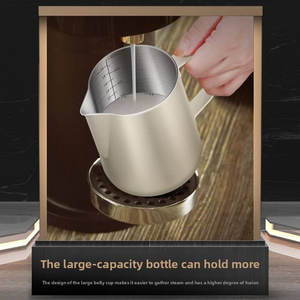 Taza de Latte de Acero Inoxidable Estilo Zen Asiático, con Punta Puntiaguda, Diseño Portátil para Espuma de Leche Fácil - Product Image 6