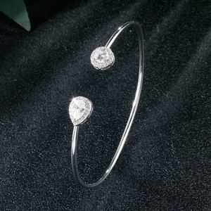 2025 nouveaux bijoux <span class=keywords><strong>or</strong></span> blanc pour les femmes cadeaux pour la fête haute qualité diamant <span class=keywords><strong>manchette</strong></span> <span class=keywords><strong>18</strong></span> k plaqué <span class=keywords><strong>or</strong></span> CZ Bracelets Bracelets - Product Image 5