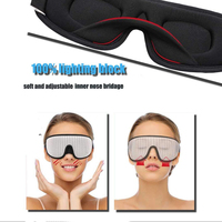 5504 personnalisé 3D masque pour les yeux de sommeil 100% lumières bloquer Cool sport tissu couverture des yeux confortable respirant profilé masque de sommeil