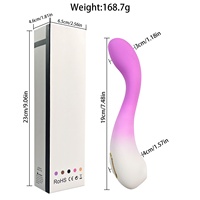 Vibrateur point G en silicone courbé, masseur étanche IPX7 pour femmes, chargement magnétique USB, modes multiples, léger 168g