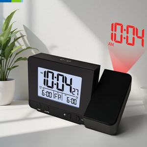 Dcf kỹ thuật số chiếu đồng hồ Đài phát thanh kiểm soát LED 180 chuyển đổi hiển thị thời gian nhiệt độ phòng khách văn phòng - Product Image 2