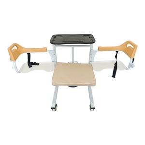 Fauteuil de transfert patient réglable en hauteur, fauteuil roulant commode, vente en gros d'usine, OEM ODM personnalisé pour personnes âgées et handicapées FL-YWJ He - Product Image 1