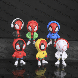 Juguete de diseñador de superhéroes más popular, Spiderman con Sudadera con capucha de moda, figura coleccionable de juguete para decoración del hogar - Product Image 4