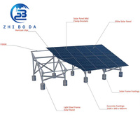 Support de montage au sol pour poteau solaire en acier galvanisé à chaud ZhiBoDa avec structure anti-corrosion résistante au vent de 60 m/s