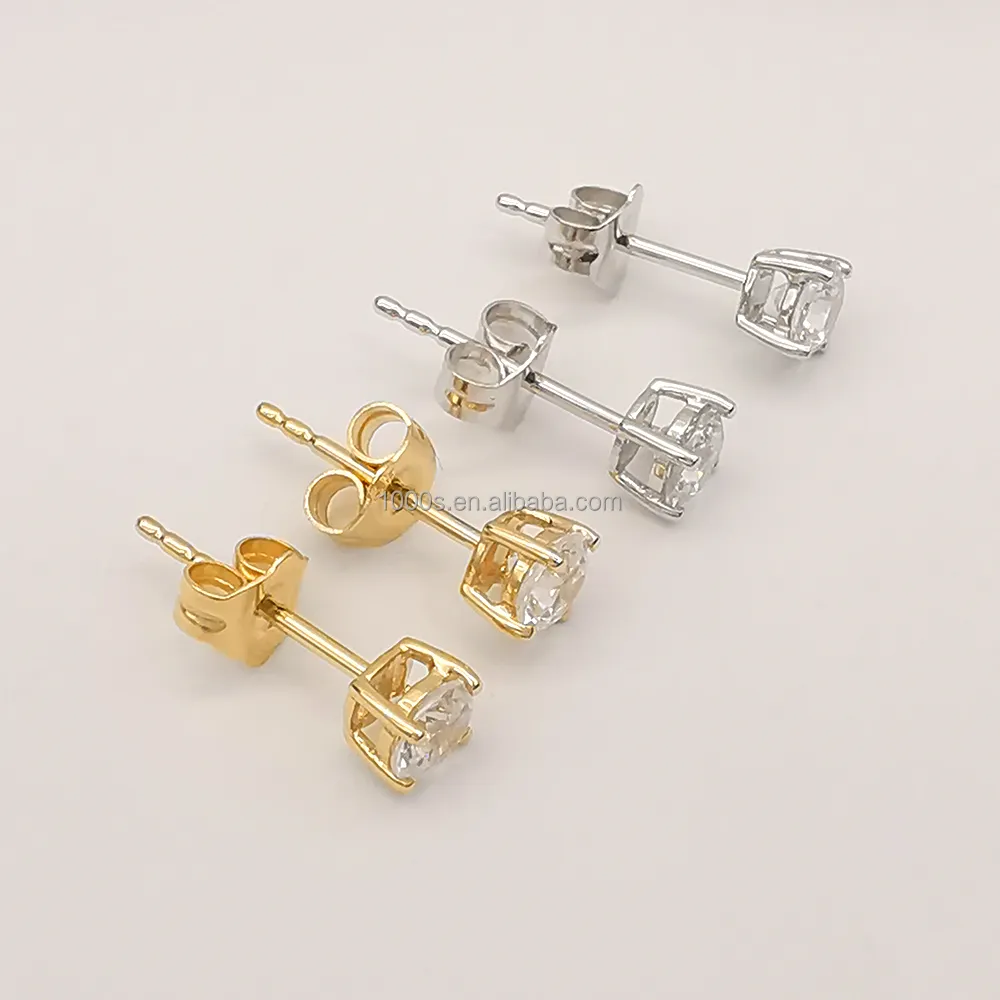 14 Karat massives Gelbgold Lab Grown Lab Ohr stecker 14 Karat Echtgold Fine Jewelry Lab Diamant Ohrringe Custom