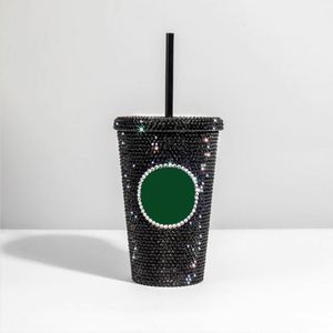Wholesale Custom Stainless Steel Rhinestone-Studded 24 oz Eco-Friendly <b>Plastic</b> Coffee Mugs <b>Straw</b> Lid Direct <b>Drinking</b> Water Cup - Product Image 4