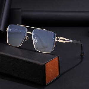 Gafas de Sol Cuadradas Personalizadas para Hombre, Sin Marco, Lentes de PC con Protección UV400, Estilo Instagram, Empaque en Caja, WF-5G65 - Product Image 2