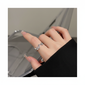 Vendita calda Tending Moda Coppia Anelli Croce Stella del Sole in Oro Stile Boho 18K Inlay Anello di Apertura per gli Uomini e le Donne Commercio All'ingrosso - Product Image 1