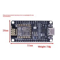 WAVGAT ESP8266 Modul WiFi Port Serial CP2102 NodeMCU Lua V3 Papan Pengembangan dengan Antarmuka Tipe-C